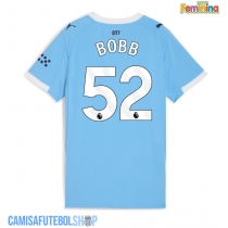 Camisa de time de futebol Manchester City Oscar Bobb #52 Replicas 1º Equipamento Feminina 2025-26 Manga Curta
